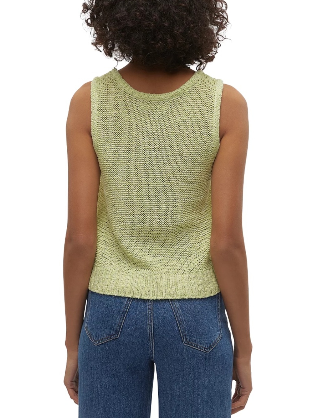NEW! Vera Moda "Charity" Scoop Neck Knit Tank Reed Green Size Small - Picture 11 of 15